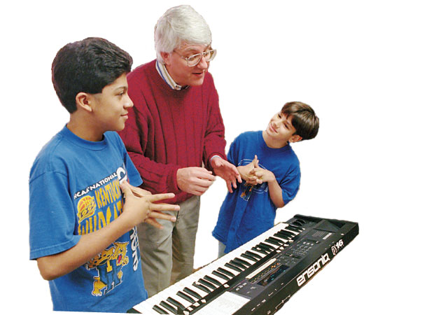 Tom and boys listen